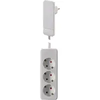 Bachmann Spina piatta CEE7/7 bianco, 1,6 m 3xCEE7/3