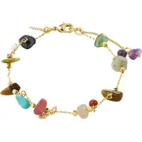 Pilgrim Braccialetto 'Here' blu chiaro / oro / lilla / malva