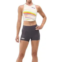 Hoka One One Women's Race Day Fitted 2.5'' Short Pantaloncini da running Donna (L, grigio)