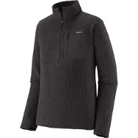 Patagonia - Pile con cerniera, effetto goffrato e asciugatura rapida - M's R1 Air Zip Neck Black per Uomo in Poliestere Riciclato - Taglia XL - Nero