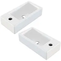NEG Uno41H lavabo sospeso extra piccolo con materiale di fissaggio Orientamento: foro per rubinetto a destra