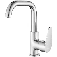 Kuchinox Miscelatore per lavabo a colonna con bocca girevole Sagra cromo