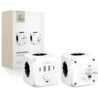 TechProtection Stazione di Ricarica PCL3X4 - 3 Prese e 4 Porte USB KP41478