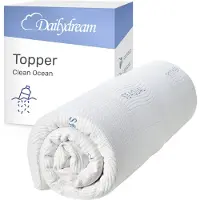 Nivion Dailydream - Materasso topper in memory foam - Clean Ocean - Taglia M - 50-90 kg - Altezza 5 cm / 140x200 cm - Allevia la pressione