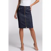 Guess Marciano GUESS Zipped Pencil Midi S Dark Wash Taglia: 40 | Minigonne Outlet | Donna
