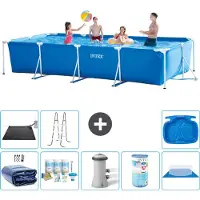 Intex Piscina fuori terra rettangolare - 450x220x84 cm - 9 pezzi - Modello S40275