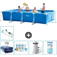 Intex Piscina fuori terra rettangolare - 450x220x84 cm - composta da 6 elementi - modello S40256