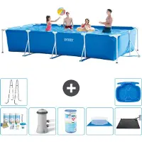 Intex Piscina fuori terra rettangolare - 450x220x84 cm - 8 elementi - Modello S40276