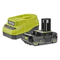 Ryobi Batteria da 2Ah + caricabatterie RC18120A-120C