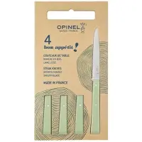 Opinel Bon Appetit 3326 Sage, set di coltelli da tavola, 4 pezzi