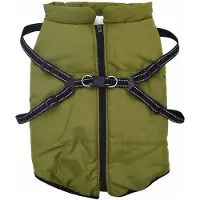vidaXL Cappotto per cani verde oliva L52 in pile e poliestere