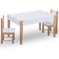 vidaXL Gruppo di seduta per bambini a 3 pezzi con lavagna in bianco e nero