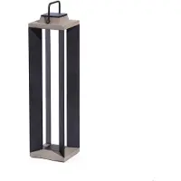 LES JARDINS Lanterna solare LED Teckalu, grigio/nero, 60 cm