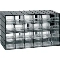 Artplast Cassettiera a 24 cassetti 38,2x14,8x23 cm Nero Nero Taglia unica