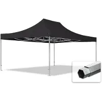 TOOLPORT 4x6m gazebo pieghevole PVC, PROFESSIONAL alluminio, nero