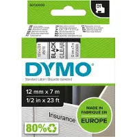 Dymo Nastro 45010 (S0720500) - Nero su trasparente (12 mm)