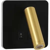 Immax GOAL 2 Interruttori lampada da parete di design a LED da 7 W, NERO+ORO