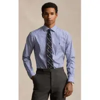 Ralph Lauren per uomo. 712827063002 Camicia in popeline Custom Fit blu (39), Casual, Cotone, Classico, Manica lunga