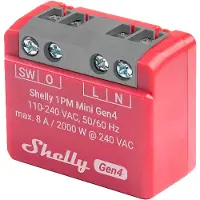 Shelly Interruttore Smart Mini Wi-fi Bt Gen 4 1pm