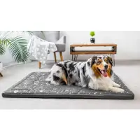 Welsti Letto per cani, materasso per cani, grigio scuro XL 130x90