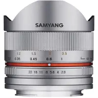 Samyang 8mm f/2.8 Fisheye II Fuji X argento
