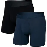 Saxx Droptemp Cooling Cotton Trunk Fly 2-Pack Intimo Uomo (XXL, blu/nero)