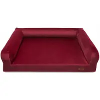 HUGGY DOGGY Lettino ortopedico per cani in velluto Yorkshire nero S