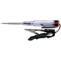 YATO Verificatore di tensione per veicoli, da 6 a 24 V, con cavo di prova