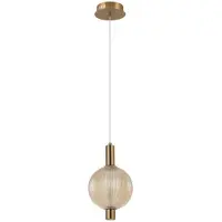 ITALUX Lenti Lampada a sospensione LED Nero Oro 27 cm