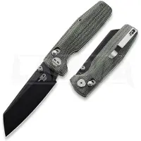 Bestech Coltello pieghevole Slasher - Blackwash - Micarta, verde