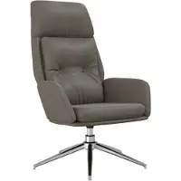 Syfax Sedia Relax Grigia in Vera Pelle