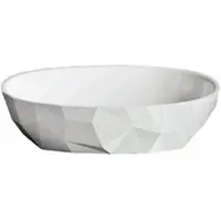 Siko Lavabo da appoggio SAT Meda 56 x 37 cm senza foro per rubinetto e troppopieno, bianco