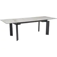 Wohnling tavolo da pranzo 180x95x77 cm tavolo da pranzo in vetro ceramico bianco effetto marmo tavolo da cucina allungabile fino a 240 cm tavolo in vetro grande tavolo da pranzo sala da pranzo