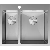 Mexen Flexo lavello in acciaio inox 1,5 vasche 610 x 510 mm, inox - 6446611500-01