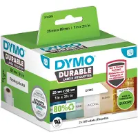 Dymo Etichetta Durable 2112285 Nero su bianco (25 mm x 89 mm)