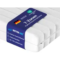 Betten-ABC KSP-500 XXL, materasso in schiuma a freddo di grado H4, rivestimento lavabile, dimensioni: 90x200