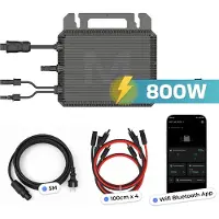 SUNNIVA MARSTEK micro inverter 800?W MST-MI0800 incl. cavo di collegamento da 5 m - 2× MPPT, IP67, monitoraggio WiFi e app, inverter da balcone plug & play