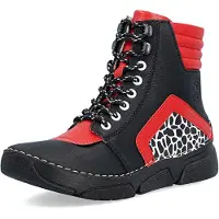 Rieker Stivaletto stringato rosso / nero / bianco