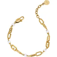 Furla Braccialetto 'CHAINED LOGO' oro / bianco