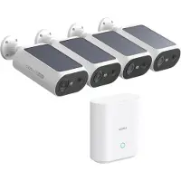 Aosu Set di 4 telecamere solari + stazione di ricarica da 32 GB P1 SE SL-C8E-4H