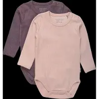 Minymo Kid's Body L/S (2-Pack) Intimo Bambini (62, fuchsia)
