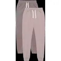 Minymo Kid's Basic 37 Sweat Pants (2-Pack) Pantaloni da allenamento Bambini (128, beige)
