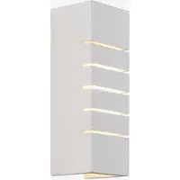 Nordlux Lancio Applique quadrata in gesso, con spina, bianco