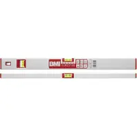 Bmi Wasserwaage Eurostar, Länge 40 cm eloxiert mit Rähren-Libelle Gummiendkappen