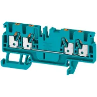 Weidmuller Morsetto passante 0,14-2,5 mm², blu - Morsettiera passante 5,1 mm 24 A A4C 2.5 BL