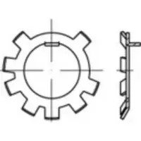Toolcraft 147185 Rondella di sicurezza Diametro interno: 38,6 Mm Disco da 25 pezzi