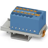 Phoenix Contact Blocco di distribuzione 0,14-4qmm, blu - Morsettiera di alimentazione 24A PTFIX6/12X2,5-NS35BU