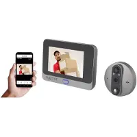 Sygonix IP-Video-Tuersprechanlage WLAN Kamera Video-Inneneinheit Grau (SY-5050582)