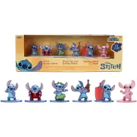 Disney Set Di 6 Figure In Metallo Stitch 4 Cm