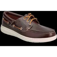Timberland per uomo. TB0A6CXMEIW1 Portofino Pier Nautical Club Bordeaux (41), Pelle, Marrone, Basso, Stringhe, Classico